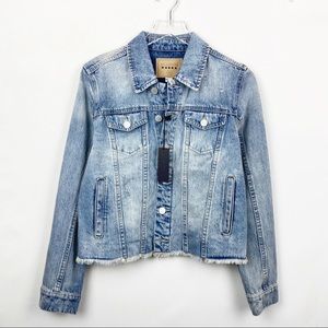Blank NYC Denim Jacket Frayed Hem Traffic Jam M